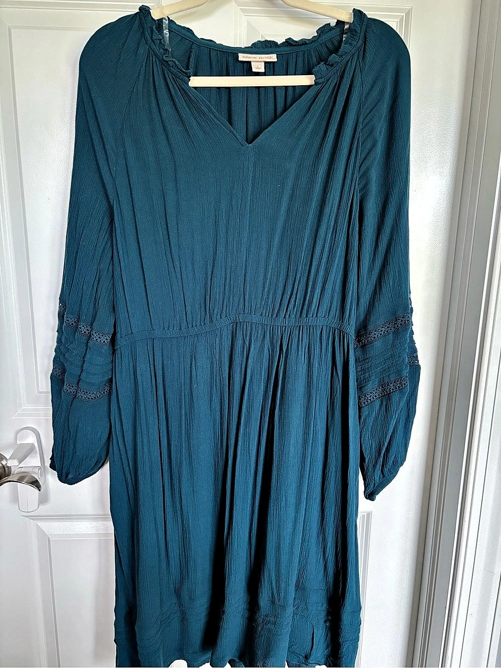Knox Rose Women's Long Sleeve Dress in Blue